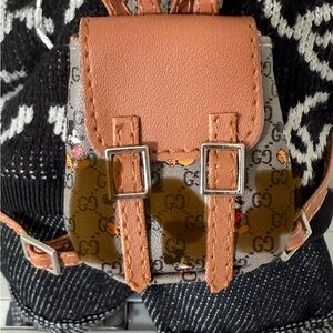 Mini Brown and Tan Backpack for Labubu 15/17 cm doll. New doll not included